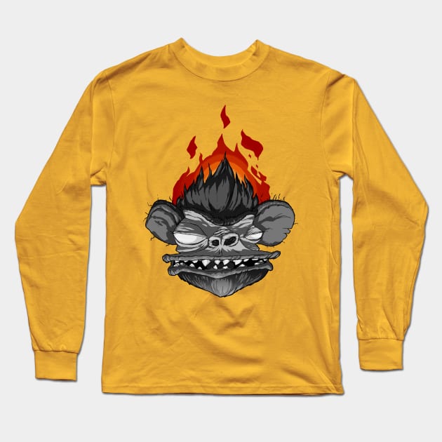 bad monkey Long Sleeve T-Shirt by sebstadraws